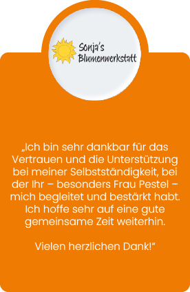 Kundenfeedback Sonja's Blumenwerkstatt
