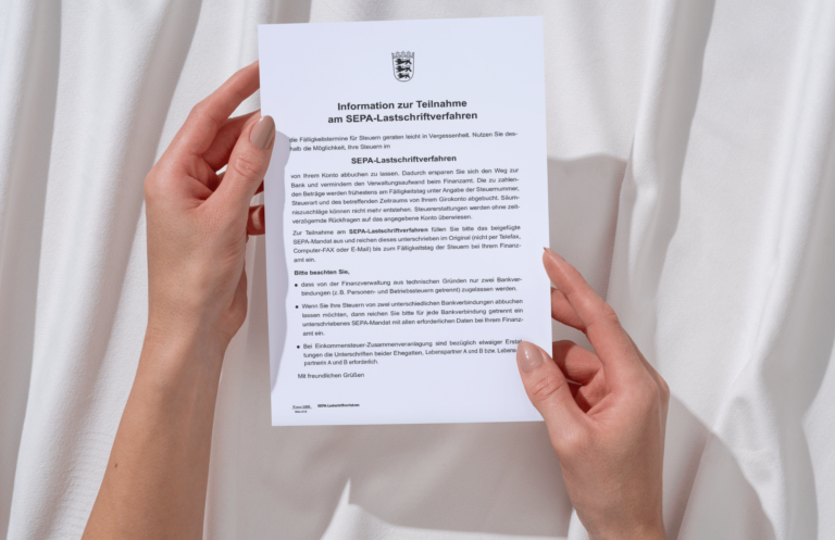 Formular SEPA-Lastschriftmandat Finanzamt Bild vom Formular SEPA-Lastschriftmandat Finanzamt