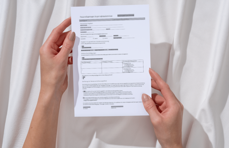 Formular Personalfragebogen für geringfügige Beschäftigung Bild vom Formular Personalfragebogen für geringfügige Beschäftigung